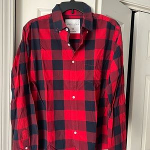 Red and Blue casual button down